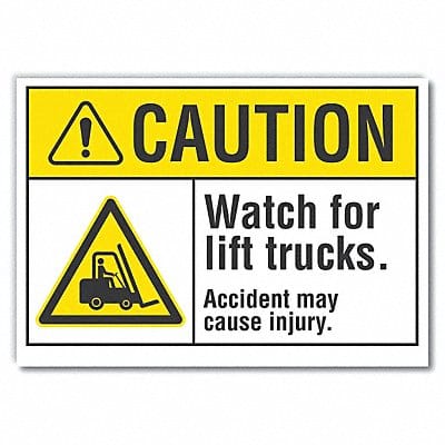 Caution Sign 7inx10in Non-PVC Polymer