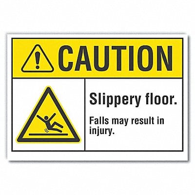 Caution Sign 7inx10in Non-PVC Polymer