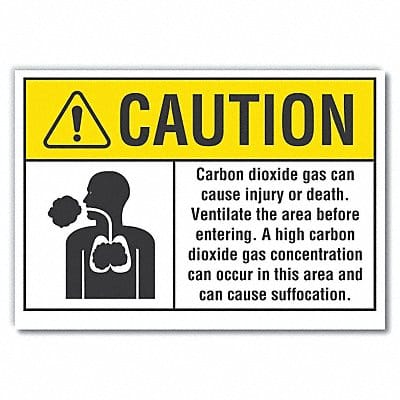 Caution Sign 7inx10in Non-PVC Polymer