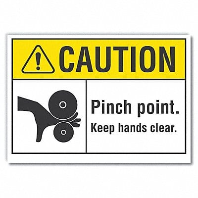 Caution Sign 7inx10in Non-PVC Polymer