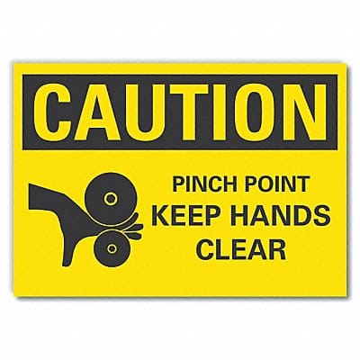 Caution Sign 7inx10in Non-PVC Polymer