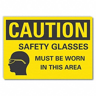 Caution Sign 7in x 10in Non-PVC Polymer