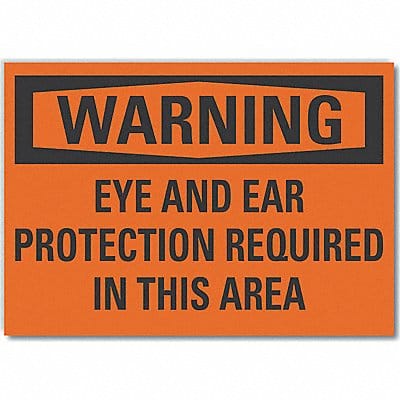 Warning Sign 10in x 14in Non-PVC Polymer