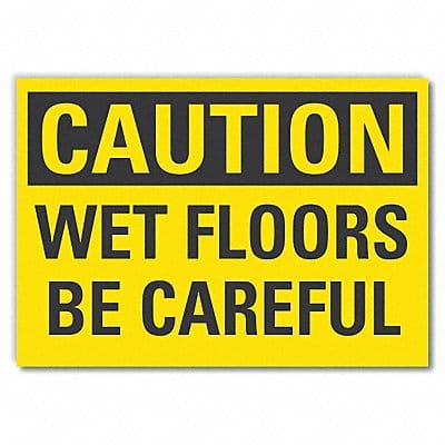 Caution Sign 7in x 10in Non-PVC Polymer