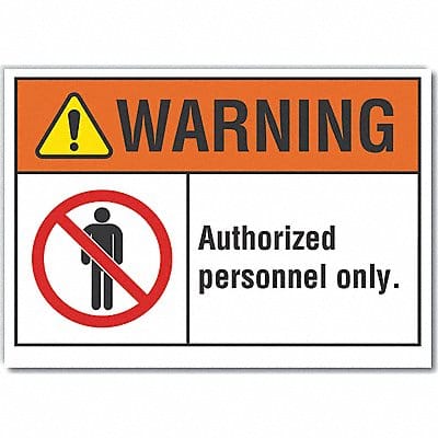 Warning Sign 10inx14in Non-PVC Polymer