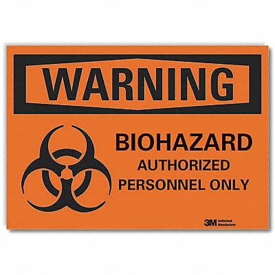 Warning Sign 10inx14in Non-PVC Polymer