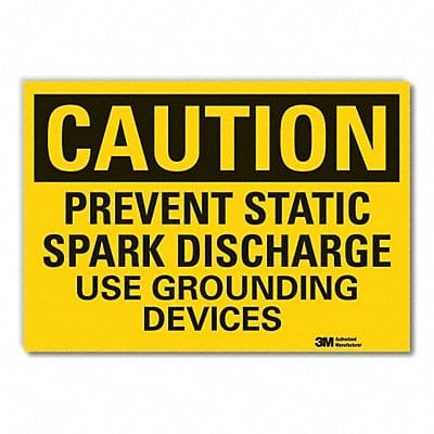 Caution Sign 7inx10in Non-PVC Polymer