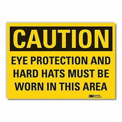 Caution Sign 7in x 10in Non-PVC Polymer