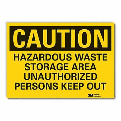 Caution Sign 7inx10in Non-PVC Polymer