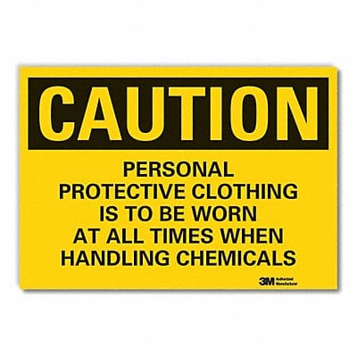 Caution Sign 7in x 10in Non-PVC Polymer