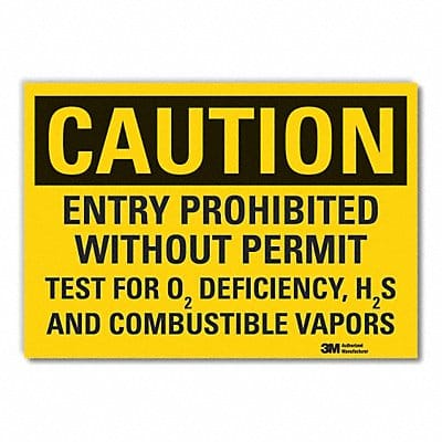 Caution Sign 7in x 10in Non-PVC Polymer