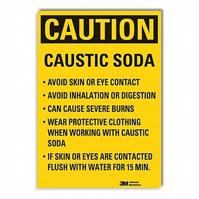 Caution Sign 10in x 7in Non-PVC Polymer