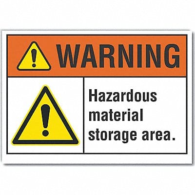 Warning Sign 10in x 14in Non-PVC Polymer