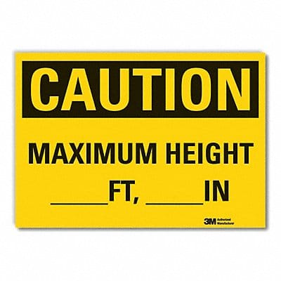 Caution Sign 10inx14in Non-PVC Polymer