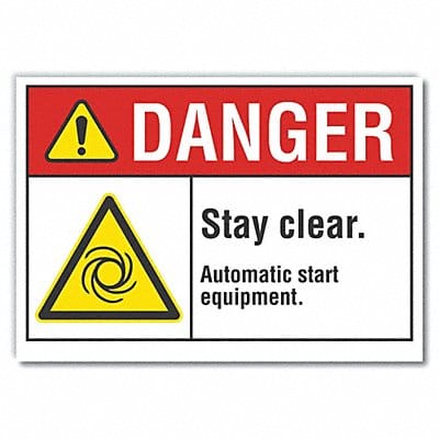 Danger Sign 10in x 14in Non-PVC Polymer