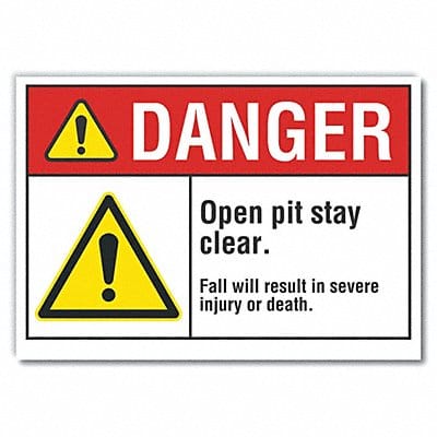 Danger Sign 10inx14in Non-PVC Polymer