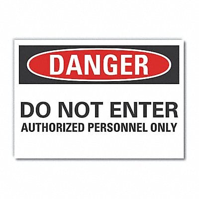 Danger Sign 10in x 14in Non-PVC Polymer