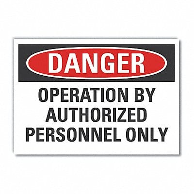 Danger Sign 10in x 14in Non-PVC Polymer