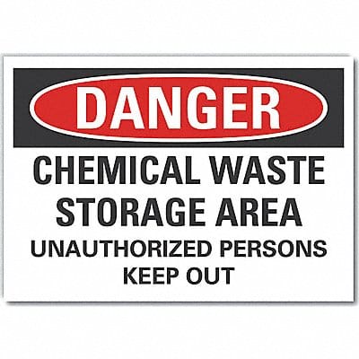 Danger Sign 10in x 14in Non-PVC Polymer