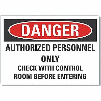 Danger Sign 10in x 14in Non-PVC Polymer