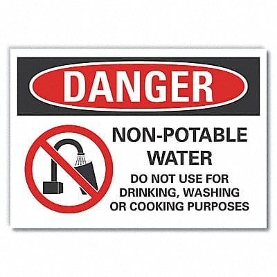 Danger Sign 10inx14in Non-PVC Polymer