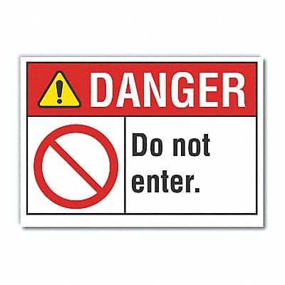 Danger Sign 10in x 14in Non-PVC Polymer