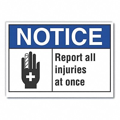 Notice Sign 10in x 14in Non-PVC Polymer