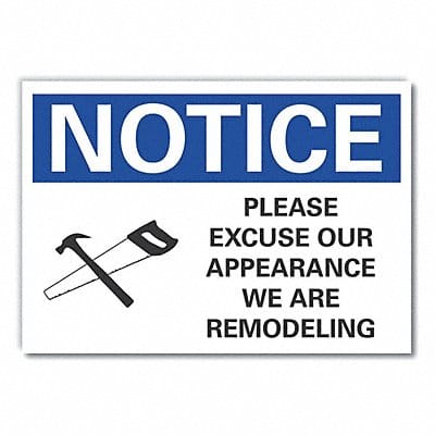 Notice Sign 10in x 14in Non-PVC Polymer