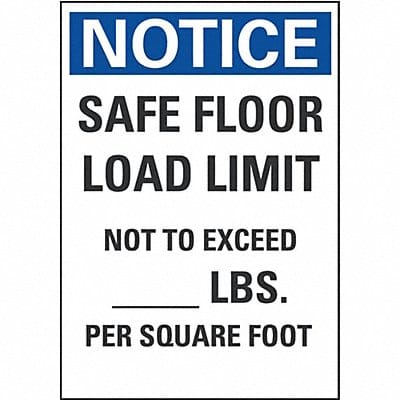 Notice Sign 14in x 10in Non-PVC Polymer