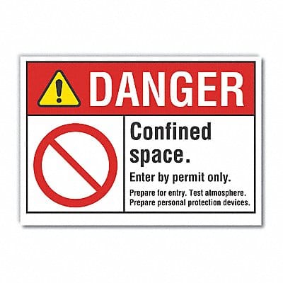 Danger Sign 10in x 14in Non-PVC Polymer