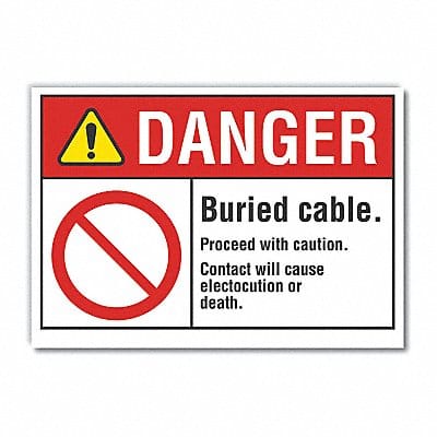 Danger Sign 10in x 14in Non-PVC Polymer