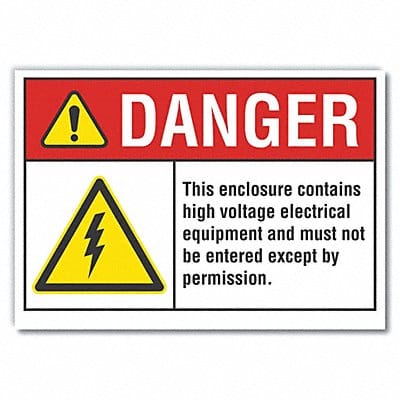 Danger Sign 10in x 14in Non-PVC Polymer