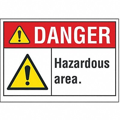 Danger Sign 10in x 14in Non-PVC Polymer