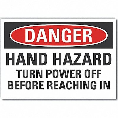 Danger Sign 10in x 14in Non-PVC Polymer