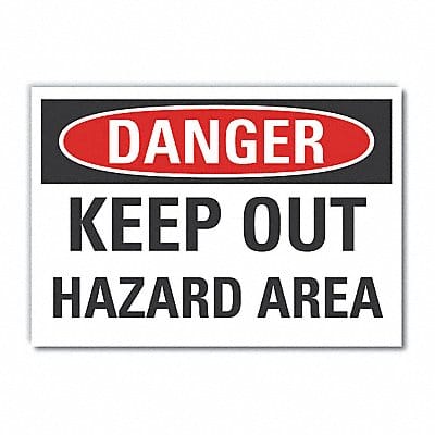 Danger Sign 10in x 14in Non-PVC Polymer