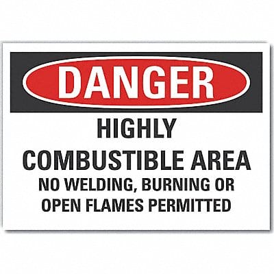 Danger Sign 10in x 14in Non-PVC Polymer