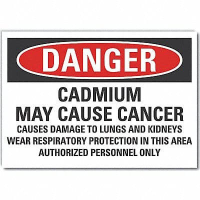 Danger Sign 10in x 14in Non-PVC Polymer