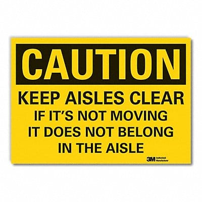 Caution Sign 10 x 14 in Non-PVC Polymer