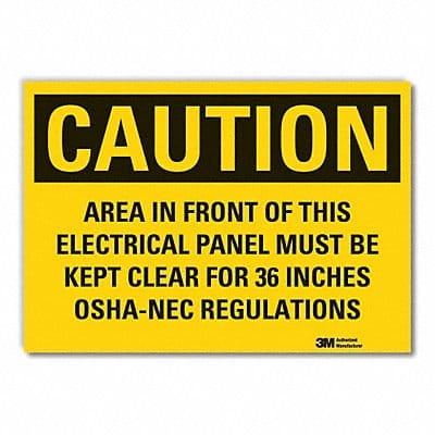 Caution Sign 10inx14in Non-PVC Polymer