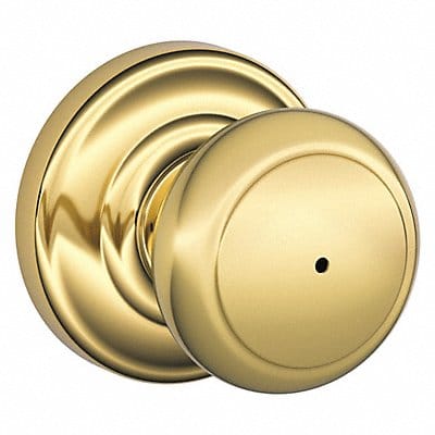 Knob Lockset Bright Brass Privacy Gr 2