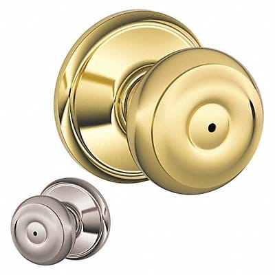 Knob Lockset Bright Brass /Bright Chrome