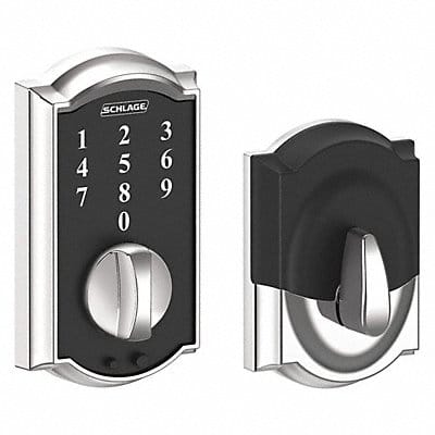 Electronic Lock Deadbolt Bright Chrome