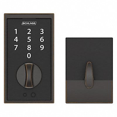 Electronic Lock Deadbolt Antique Bronze