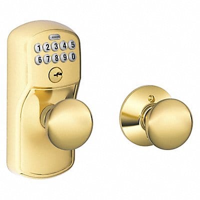 Knob Lockset Brass Passage Function Gr 2