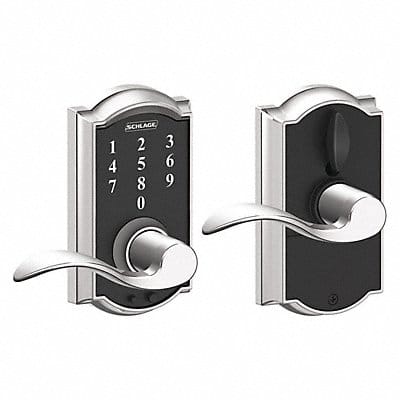 Electronic Lock Lever Bright Chrome