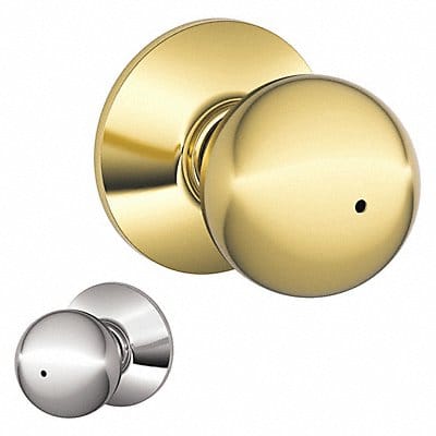 Knob Lockset Bright Brass /Bright Chrome