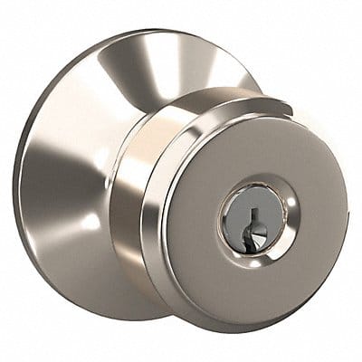 Knob Lockset Bright Nickel Entrance Gr 2