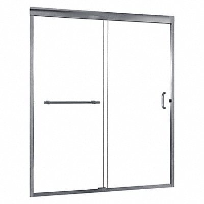 Shower Door Silver Dbl Slid 72 in