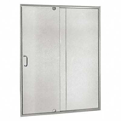 Shower Door and Panel Silver Pivot 69 in