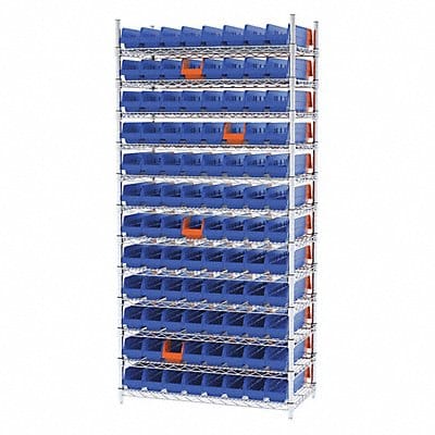 K6935 Bin Shlvng 18x74x36in Blue Orange